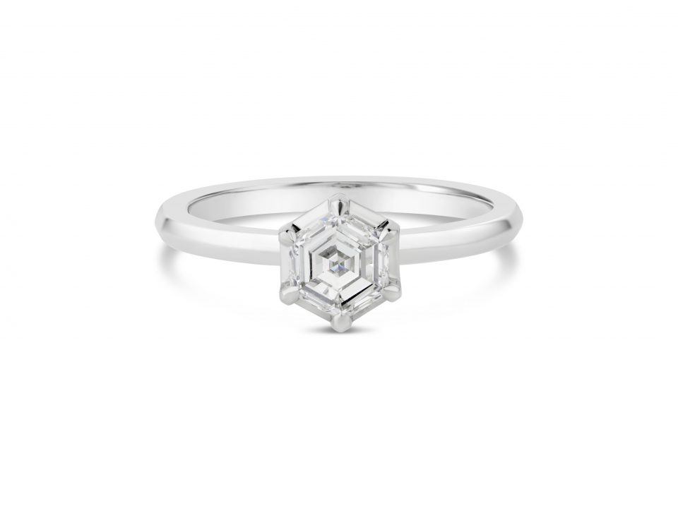 Hexagonal Diamond Ring