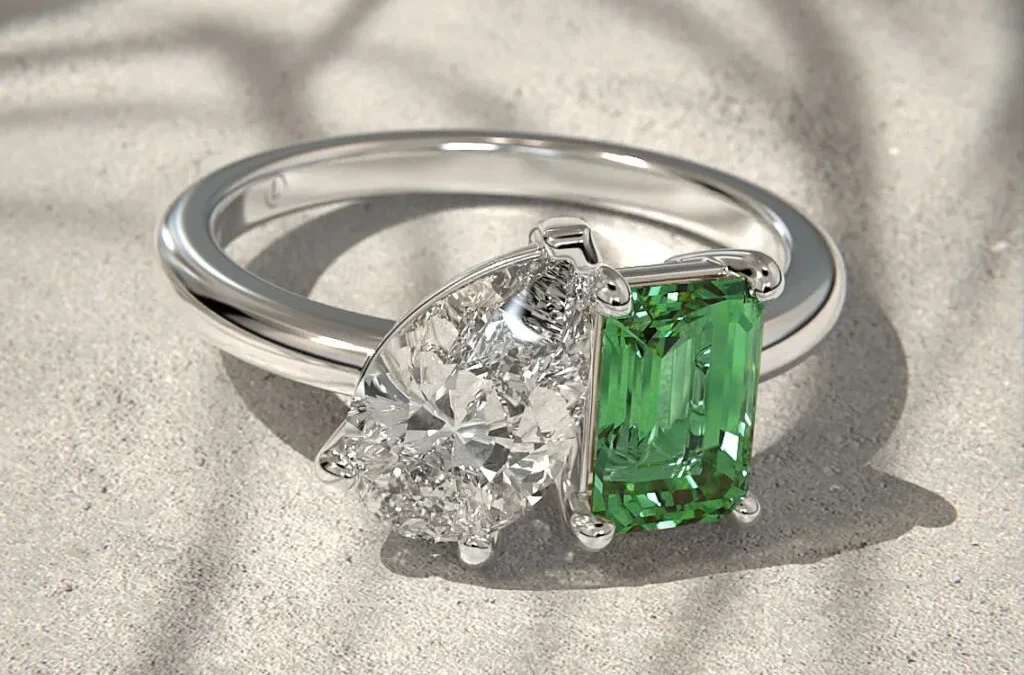 Toi et Moi Engagement Ring