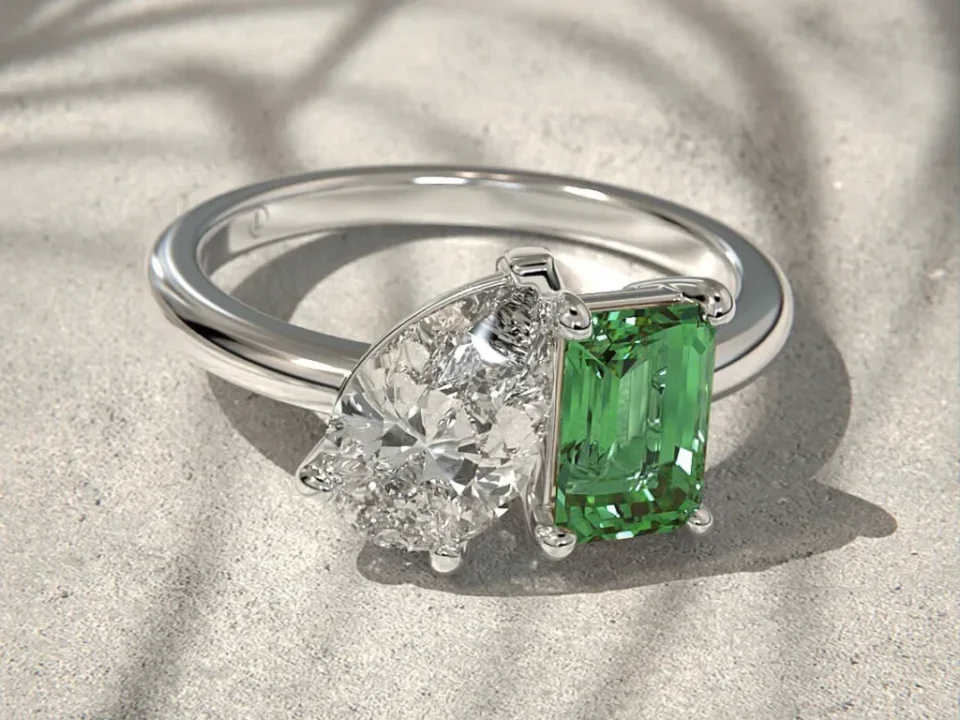 Toi et Moi Engagement Ring